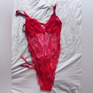 Victoria's Secret Red Lace Chemise Intimates